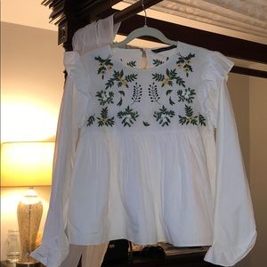 Zara Women’s embroidered blouse